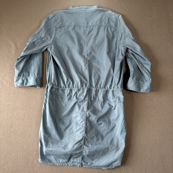 G-star Raw Denim Shirt Dress Relaxed Drawcord Pockets Small Boho Cottagecore Y2K - Picture 14 of 16